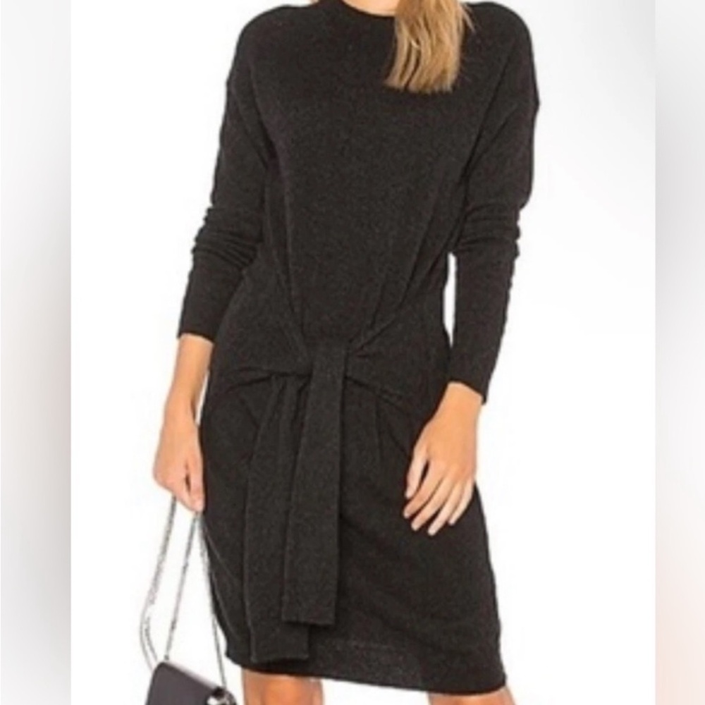 Vince tie-front cashmere sweater dress